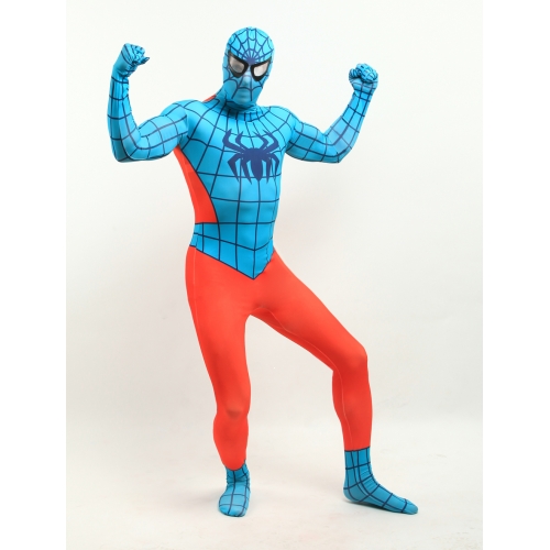 Orange And Blue Spiderman Halloween Costume